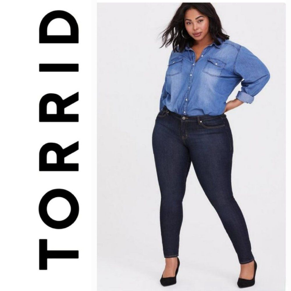 NWT Torrid Curvy Super Stretch High-Rise Dusk Tall Jeans Size 12T